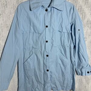 Women's Light Blue Button Down Shirt